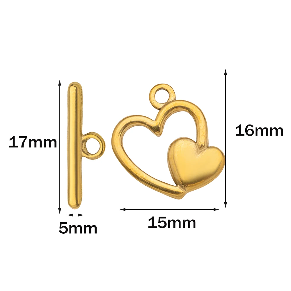 Variant: Gold Heart15X16mm