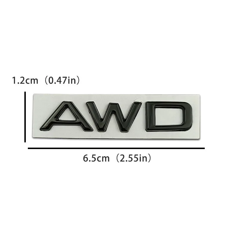 AWD Logo Car Rear Trunk Badge Whole Body Emblem Sticker for Lexus Nx200t Ct200h Lm Rx Gs 570 Gx Rx350 Gx470 Es350