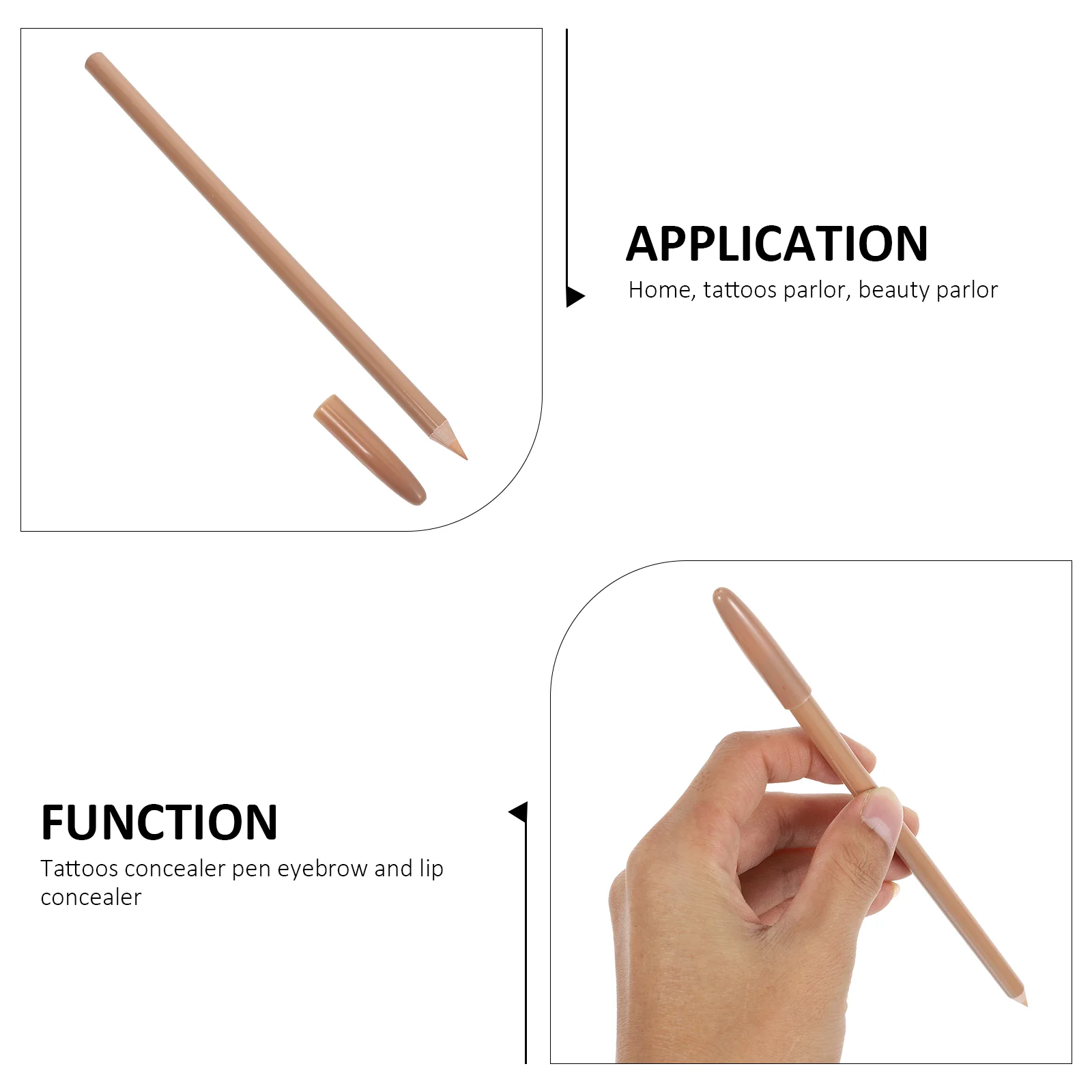 4-delige tattoo concealer pen tatoeages voor litteken duurzame wonder donkere kringen make-up bedekt potlood onder de ogen