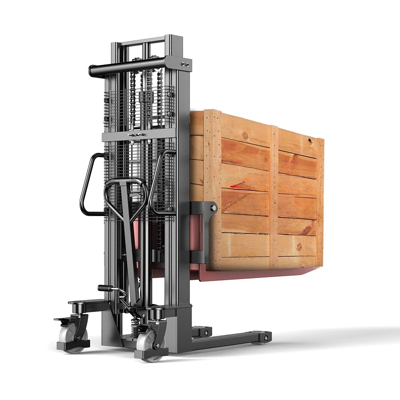 Hydraulic lift 1 ton manual forklift stacker 2 tons 2000 kg portable manual forklift