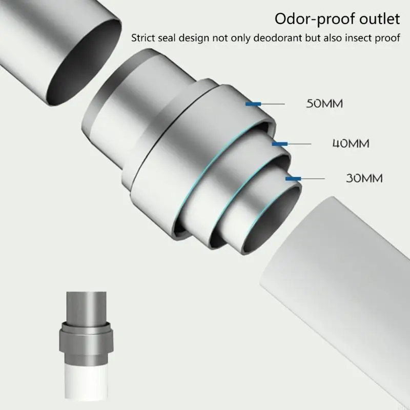 U4LA Portabel Portabel Menyimpan Plastik Dapur Sink Tiris Set Menampilkan Pencegah Backflow Jelas dan Desain Pipa Fleksibel