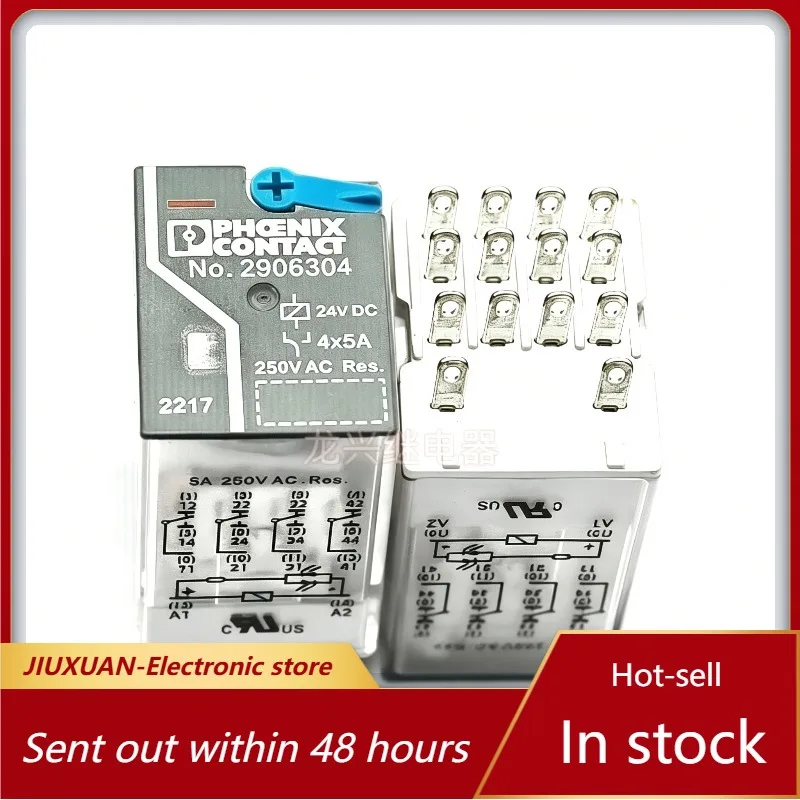 New 1pcs/lot REL-IR4-BL/L-24DC/4×21 NO.2906304 24VDC 14pins intermediate relay