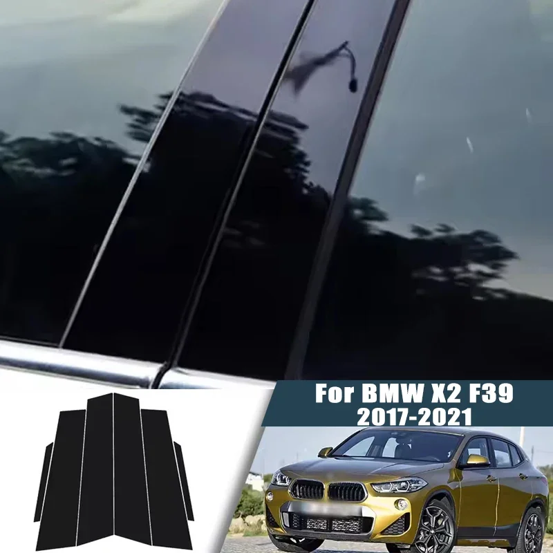 

For BMW X2 F39 2017-2021 2018 2019 2020 Window Center Pillar Film Trim Cover B C Posts Sticker Column Car Accessories