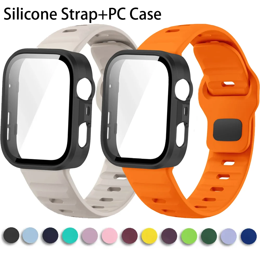 Huawei Watch Fit 4/3/4 Pro用シリコンストラップ+PCケース、ブレスレット、リストバンド、落下防止保護シェル、カバー