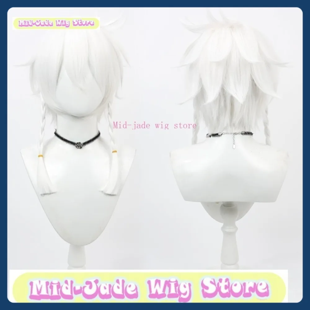 Mid-jade peruca loja identidade v profeta branco profeta cosplay peruca halloween cosplay restaura anime personagem trajes e adereços