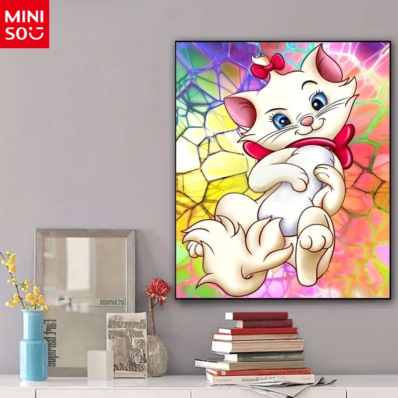 Disney miss and tramp diy pintura a óleo digital, conjunto de artesanato de arte de lazer, adequado para decoração de parede de casa e presente de festival