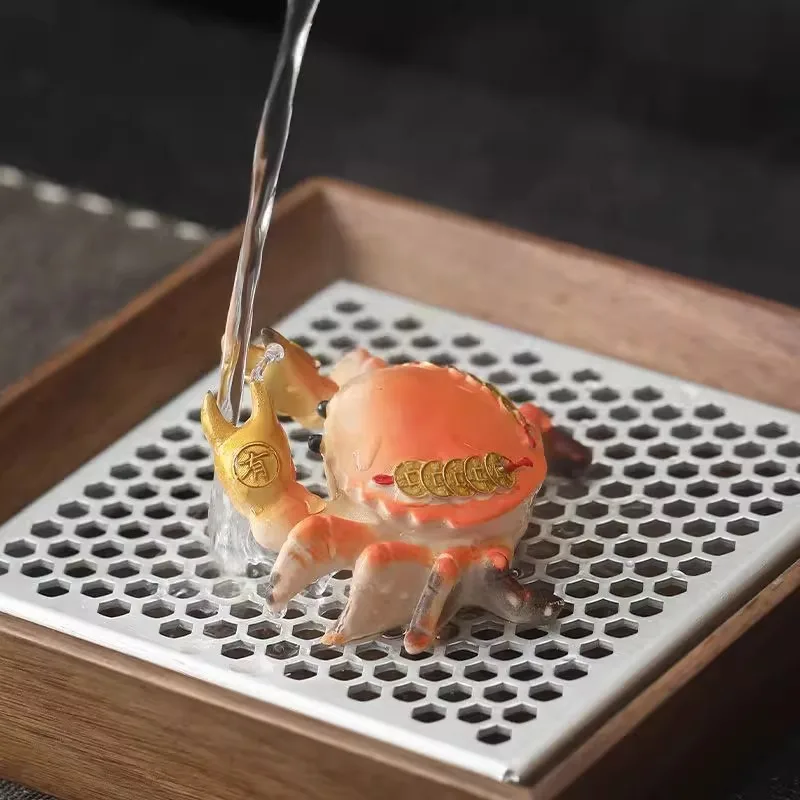 Crab Color-changing Tea Pets Can Be Raised, Flushing Water, Color-changing Tea Pet Trinkets, Tea Table Decorations