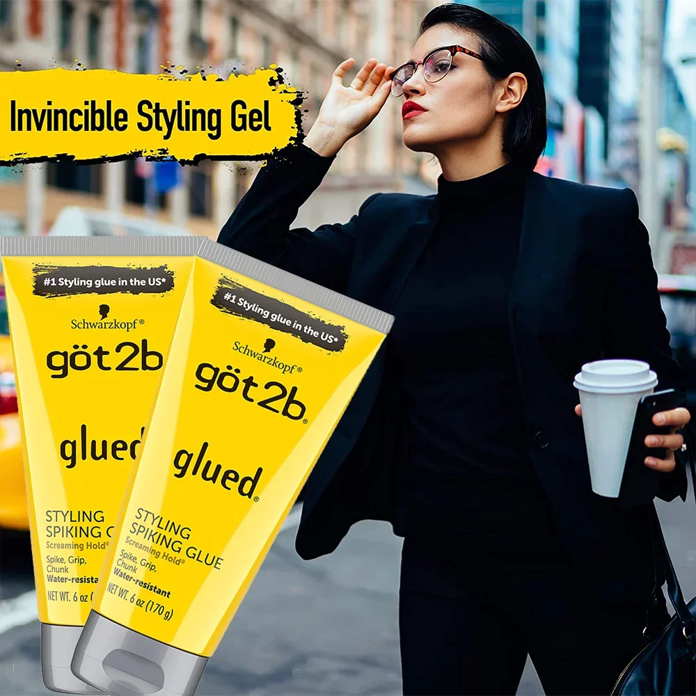 

Got2b Glued Styling Spiking Hair Gel Waterproof Lace Front Wig Glue Strong Hold Got 2b Ultra Glued Invincible Styling Gel 150g