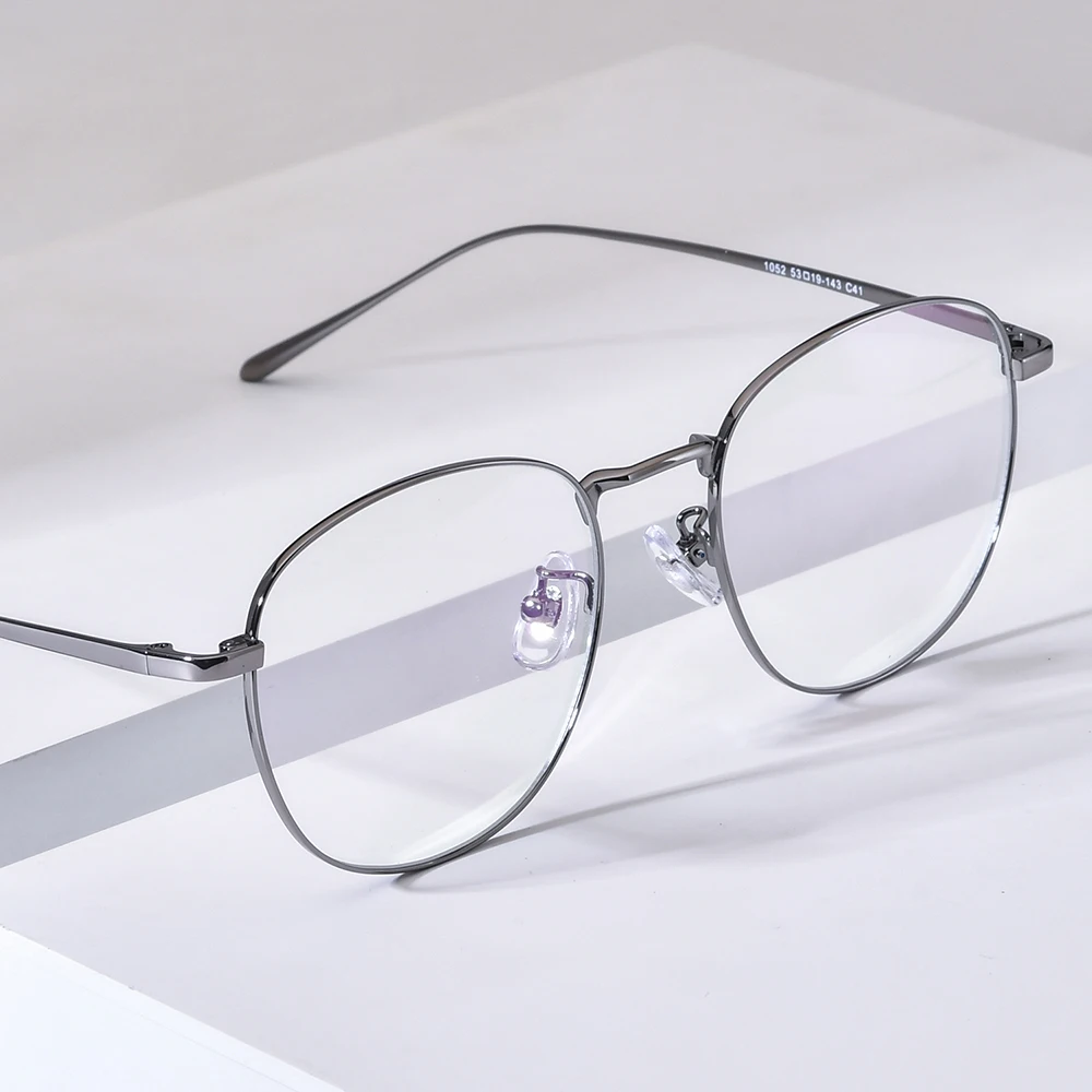 NIANZHEN Titanium Alloy Eyeglasses Frame Men Round Brand Design Glasses Women Ultralight-Weight Retro Eyewear Spectacles 1052