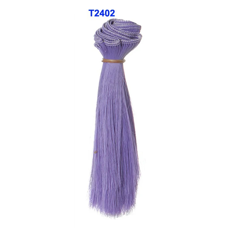 1 Stück Perücke Refires Bjd Haar 15 cm * 100 cm Schwarz Gold Braun Grün Rosa Farbe Gerade Perücke Haar für 1/3 1/4 BJD Diy