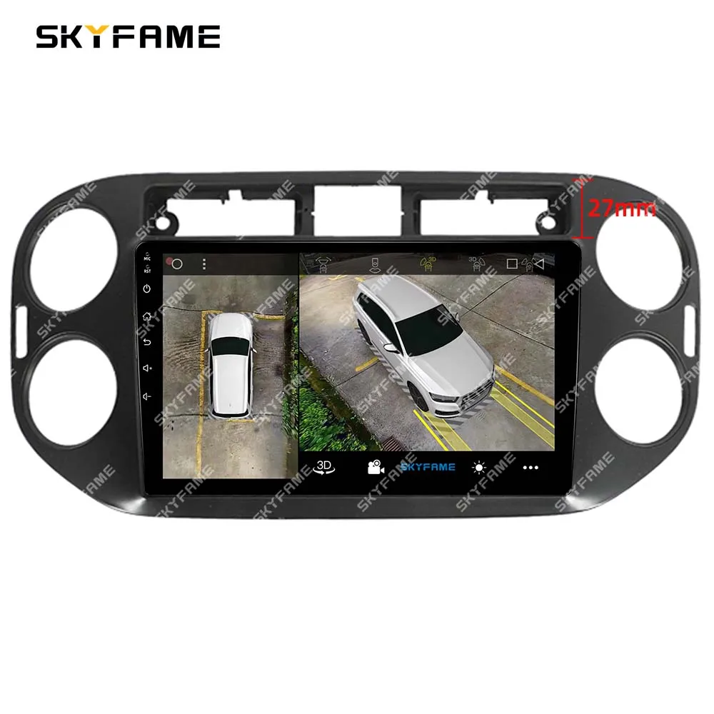 SKYFAME Автомобильная Рамка адаптер Canbus коробка декодер Android радио приборная комплект панели для Volkswagen Tiguan