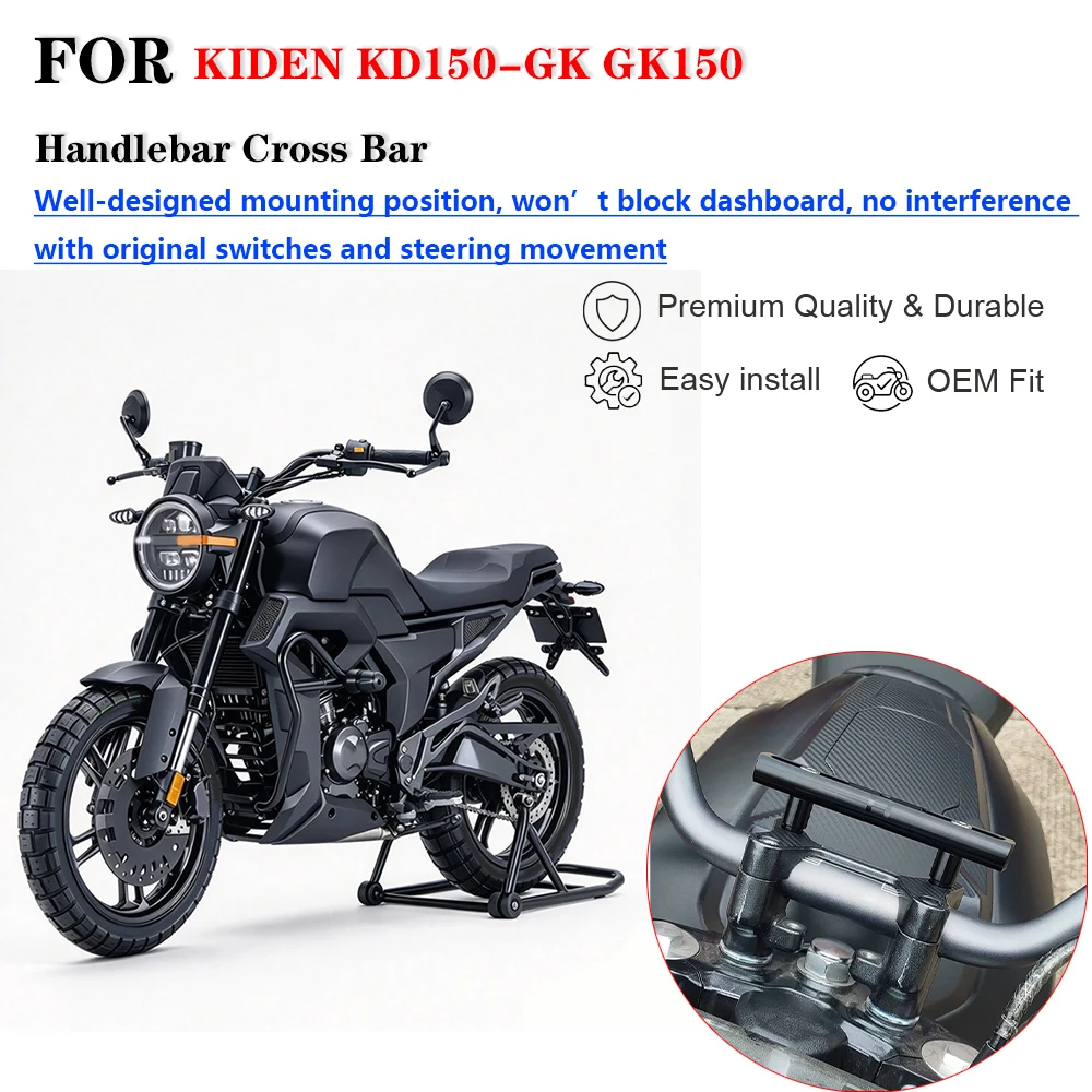 Motorcycle Handlebar Extension Cross Bar GPS Navigation Phone Mount Bracket For KIDEN KD150-GK GK150 Dash Cam Action Camera Modi