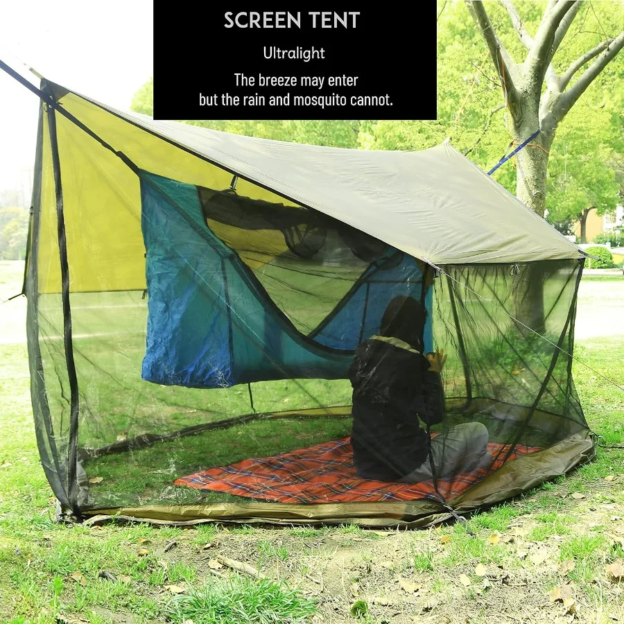 Portable and Lightweight Screen House for Hammock Canoe Picnics Backyards Backpacking Camping Beach in Summer Ideal Outdoor She