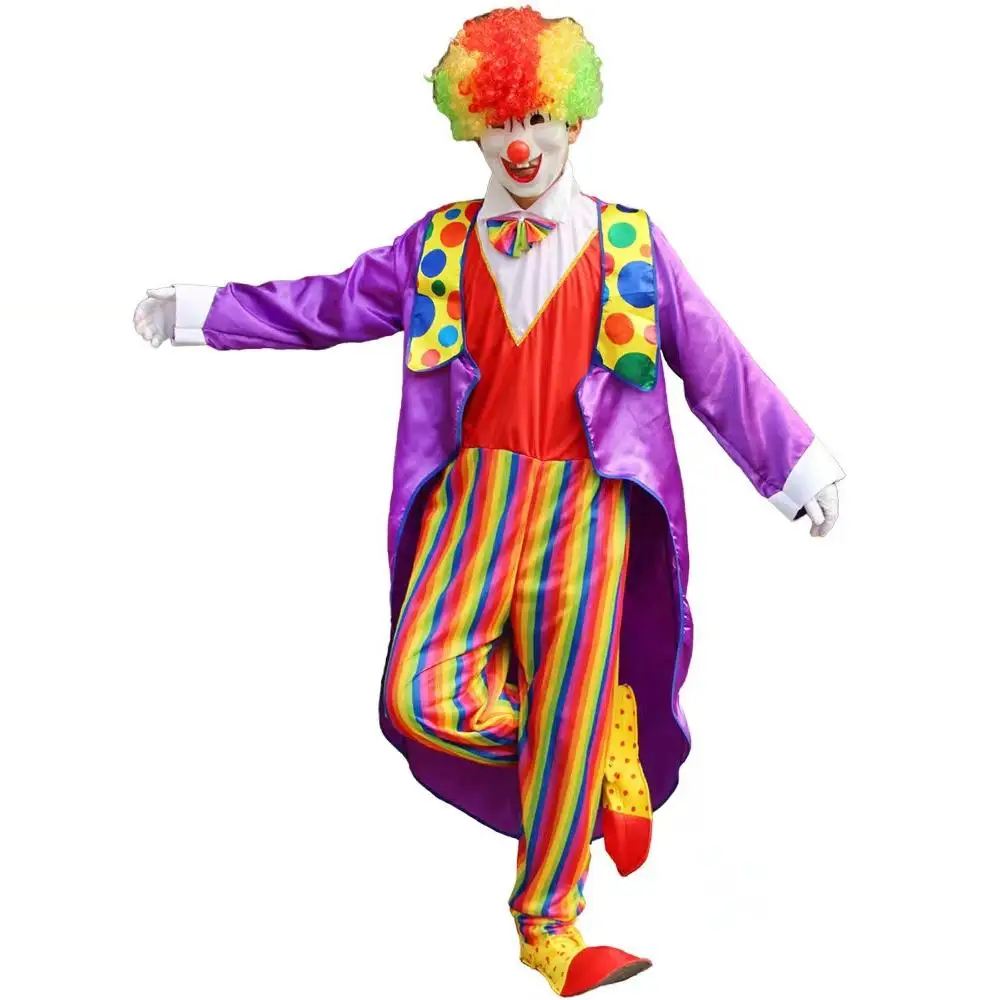 Costume da spettacolo Joker Vestito da donna Loween Dance Magic Ow Suit Versione da uomo Set da clown Abiti cosplay