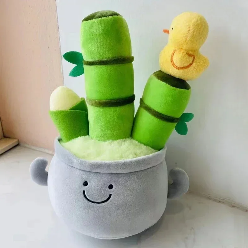 Nuovi creativi realistici piante in vaso giocattoli di peluche morbidi e carini alberi di pino piante grasse giocattoli graziosi decorazioni per la casa divertenti oggetti di scena per foto bel regalo