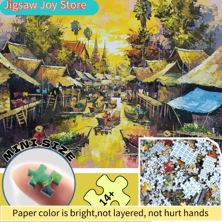 

Миниатюрный пазл: Река в сосновом лесу – подарок на Хэллоуин, День благодарения, Рождество и Новый год для друзей, B