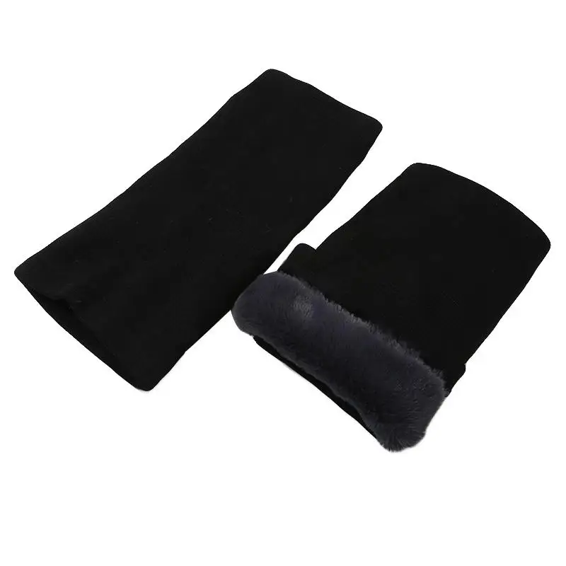 Winter Plush Knee Pad Thermal Knee Braces For Seniors Women Men Elastic Knee Pads Leg Sleeves For Skiing Cycling Camping Running