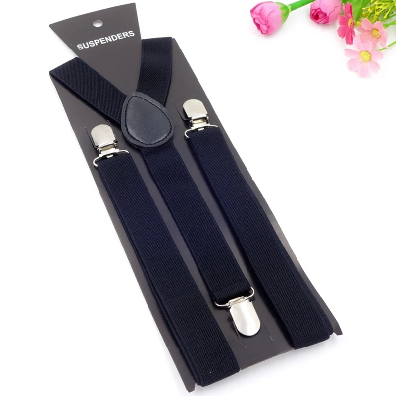 

Men's Adjustable 1 Inch Wide Y Shape Elastic Hanging Pants Suspenders Daily Dressing Accessories Strong Metal Clips Unisex