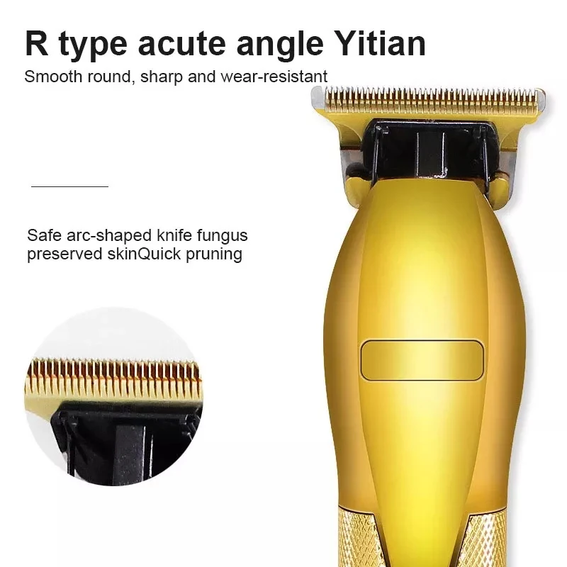 남성용 골드 전문 헤어 트리머 클리퍼, 충전식 이발사, 무선 헤어 커팅, T9 헤어 스타일링, 수염 트리머, S9 기계