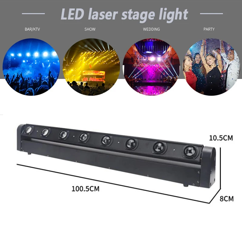 

LED laser Stage Light Bar Beam Moving Head Light RGB Beam DJ Disco Party Lights Professional Colorful Effects Stage Light