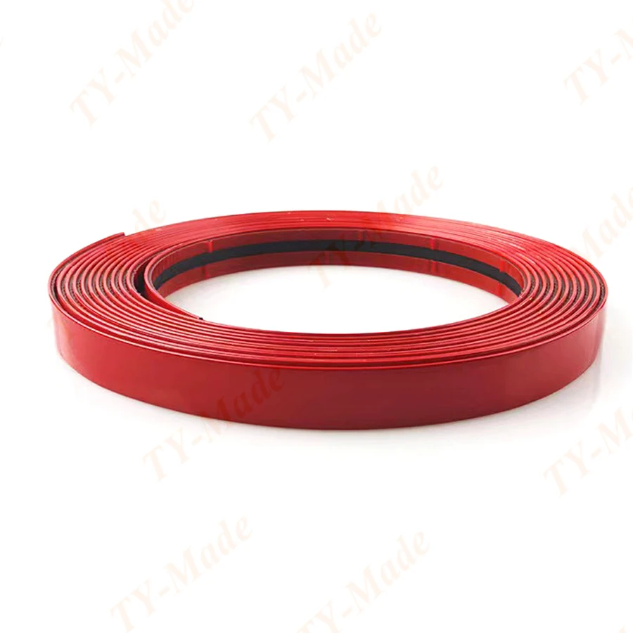 3Meters Bright Red Exterior Car Chrome Body Strip Bumper Auto Door Protective Moulding Trim Sticker 6MM 10MM 15MM 20MM 25MM 30MM