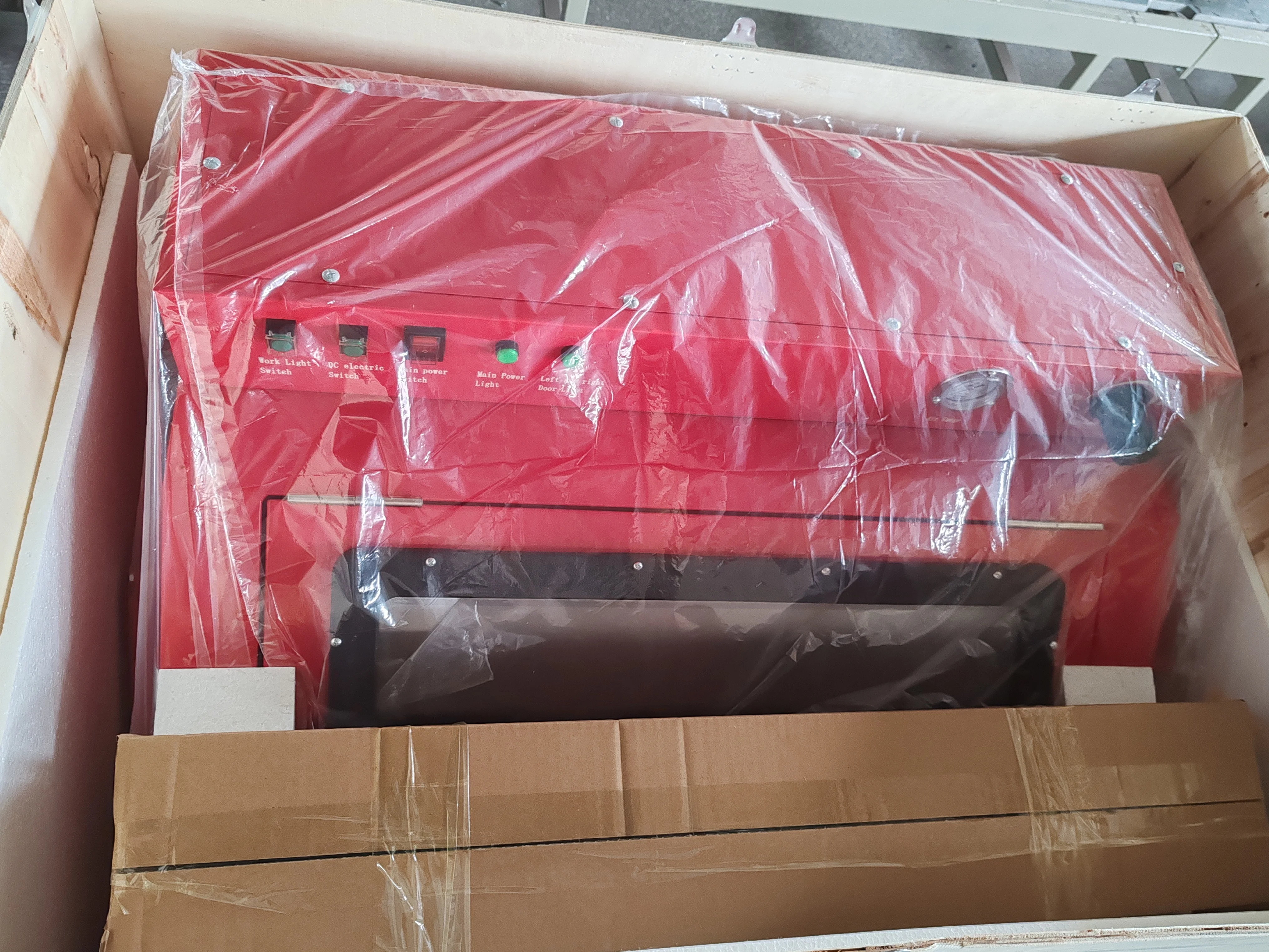 آلة السفع الرملي المحمولة ذات الفتح الأمامي والتي يتم التحكم فيها كهربائيًا، 350 لترًا، خزانة السفع الرملي عالية الجودة #5