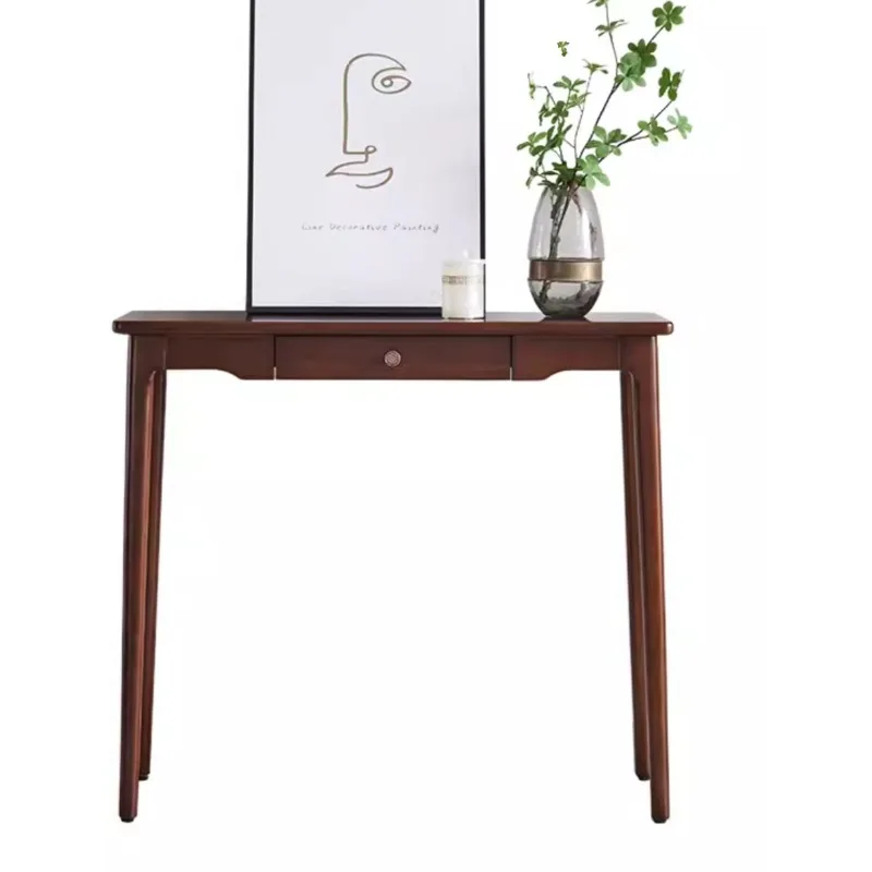 Solid wood entrance table, simple entrance table, decorative cabinet, Chinese light luxury bar case c