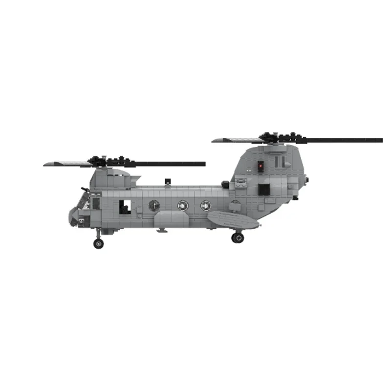 Avion militaire modèle MOC construction brique CH-46 mer chevalier hélicoptère modulaire technologie cadeau vacances assembler enfants jouet imbibé