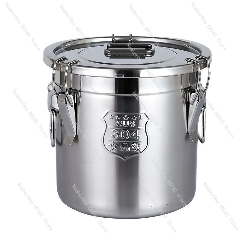 Extra-thick stainless steel rice bucket, commercial and household use, sealed and anti-insect, moisture-proof, multi-purpose
