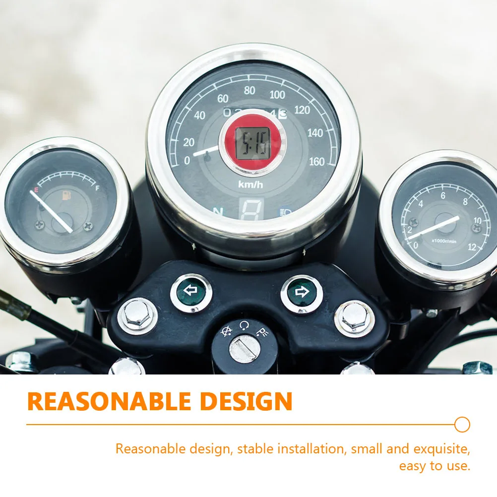 

Motorbike Electronic Watch Accessories Batteries Digital Clock Timer Key Red Motorcycle Handlebar Mini Motorcycles