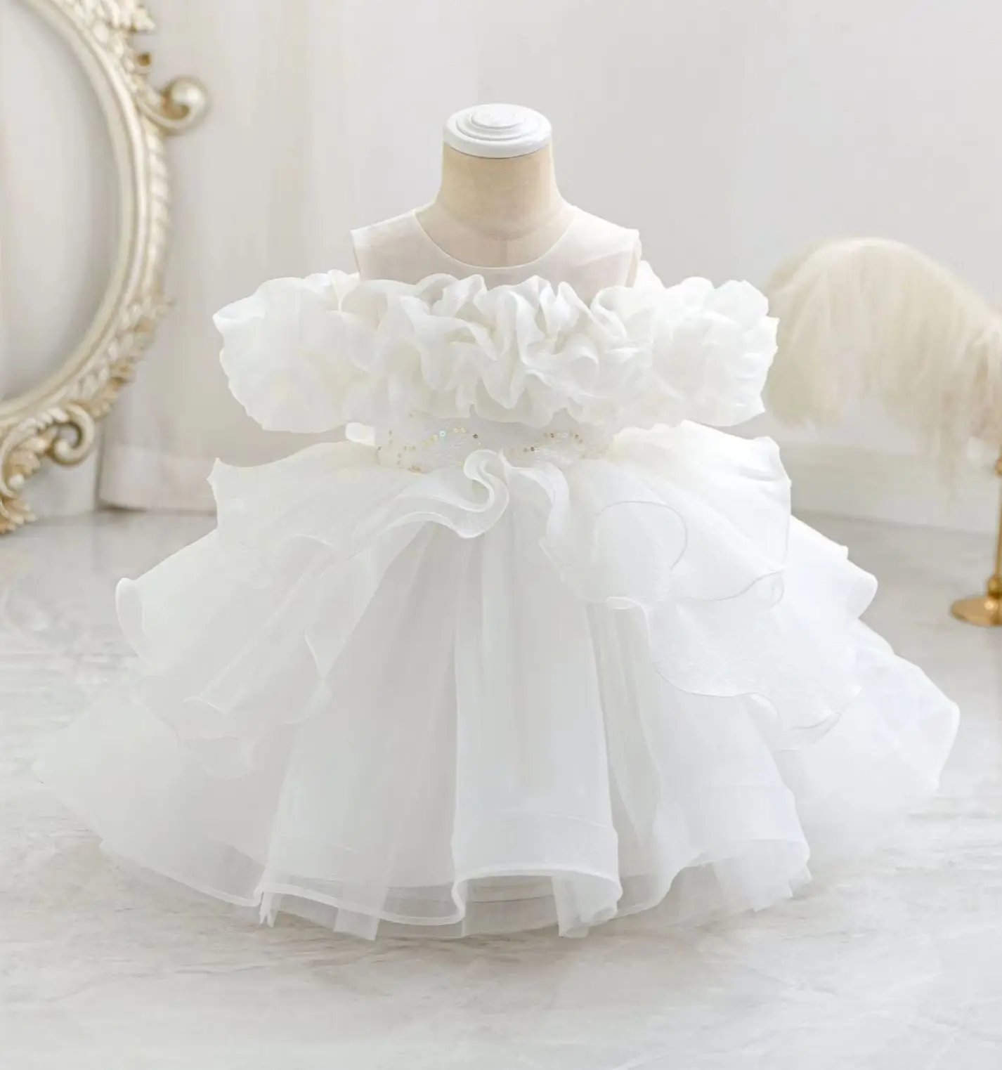 2026 Baby Girls' Party Dress Princess Kid Girl Puffy Dresses Child Clothes Ball Gown 6