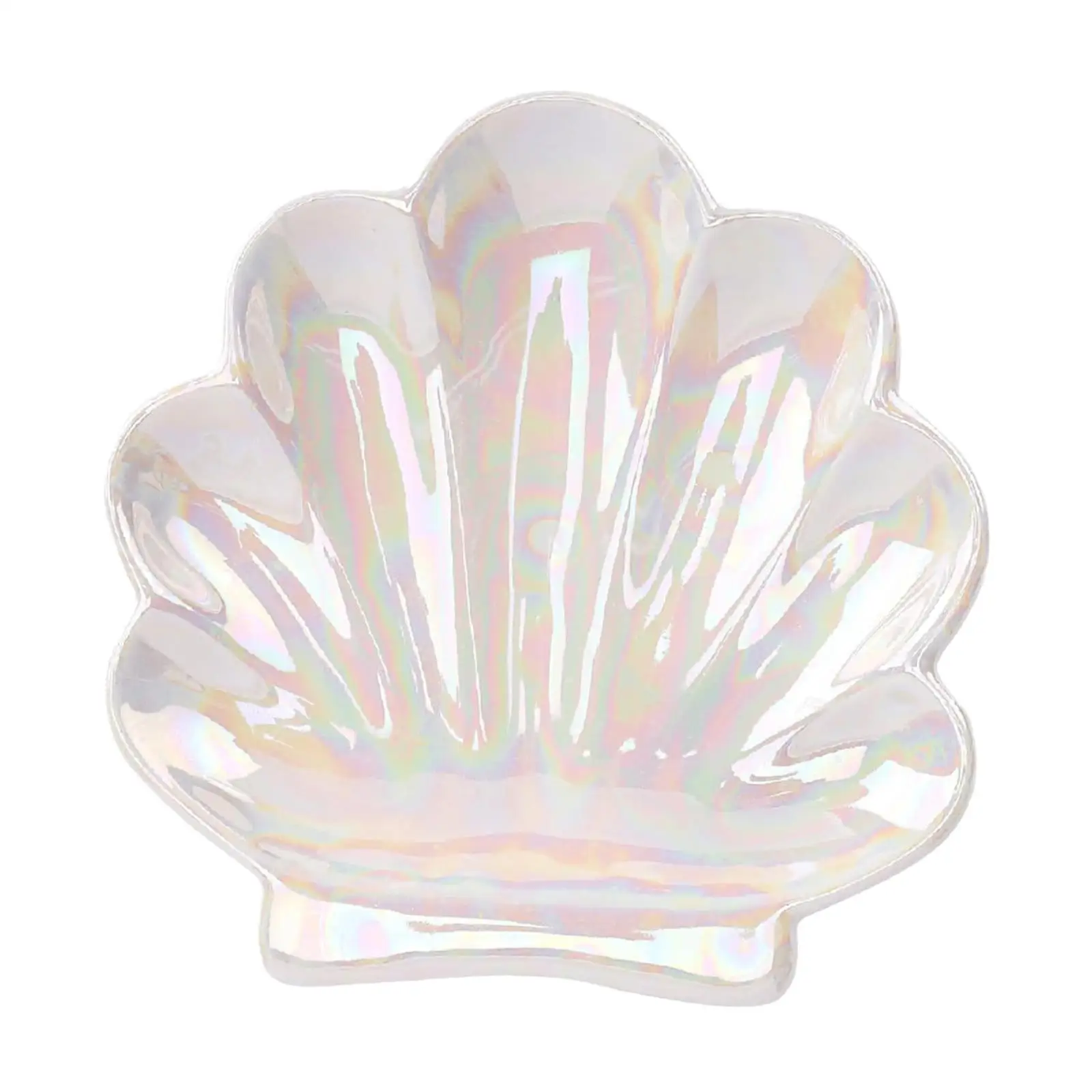 

Керамическая декоративная тарелка для украшений в форме ракушки, подставка для колец, блюдце для ключей, для ожерелий, колец, часов, ключей, прикроватная тарелка для хранения у входа