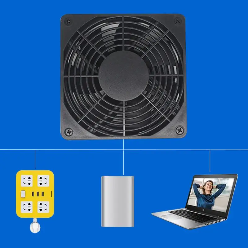 12CM Router Cooling Fan DIY PC Cooler TV Box Wireless Silent Quiet DC 5V USB Power 120mm 240mm Fan W/Screws Protective Net