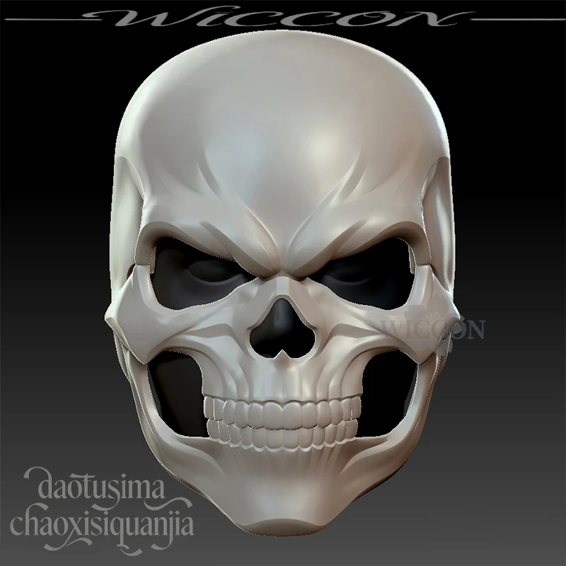 Máscara de Calavera Impresa en 3D de Ácido Poliláctico, Casco Punk de Terror, Accesorio de Cosplay para Eventos Temáticos de Halloween