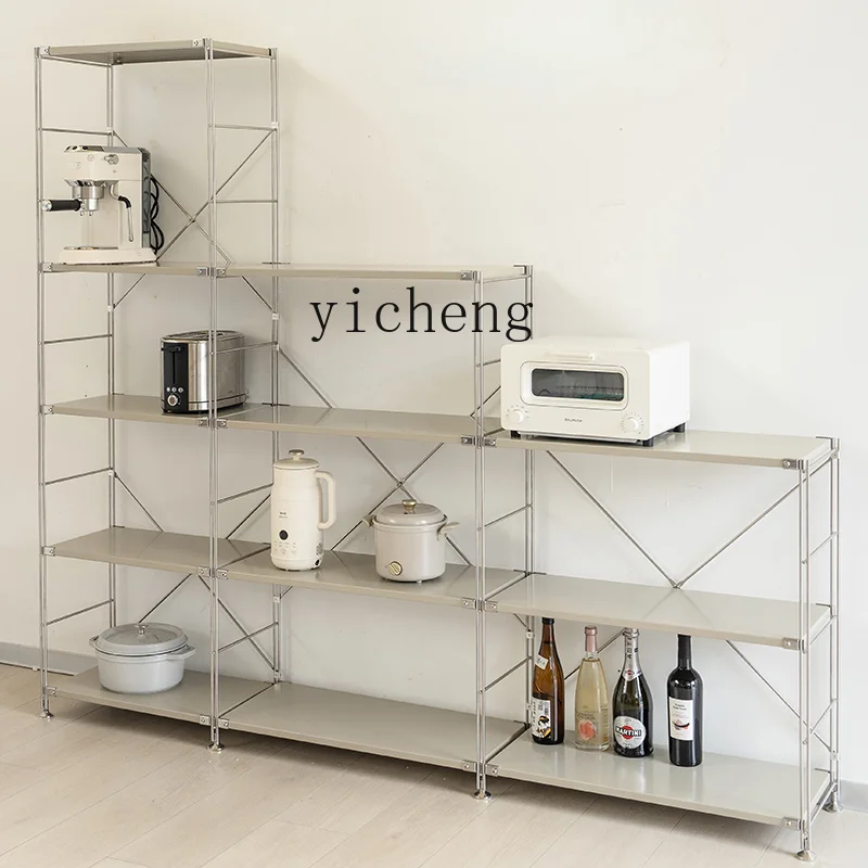 Steel Storage Rack Oven Microwave Oven Storage Rack Kitchen Multi-Layer Stainless Steel