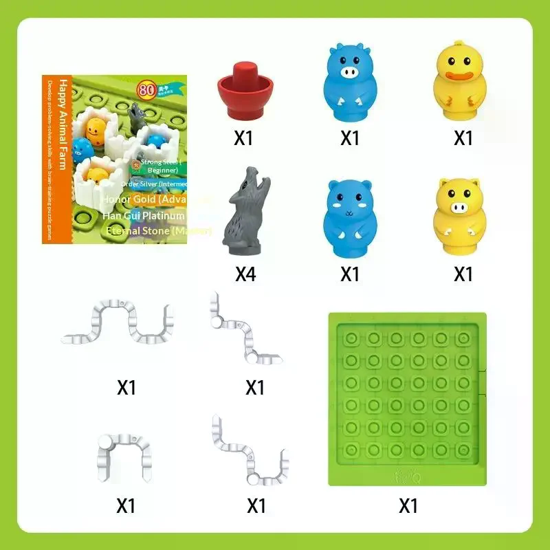 Huarong Road Game Intellectual Brain Teaser Puzzles Educational Traffic Busy Toys