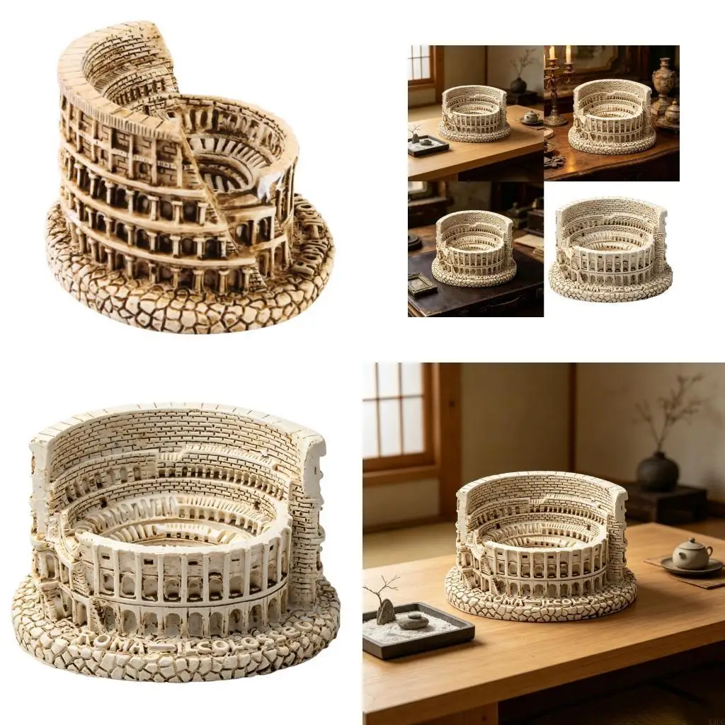 Artistic Resin Colosseums Collectible Unique Small Decoration Object Perfect for Home and Offices Decorating Enthusiasts X3UC