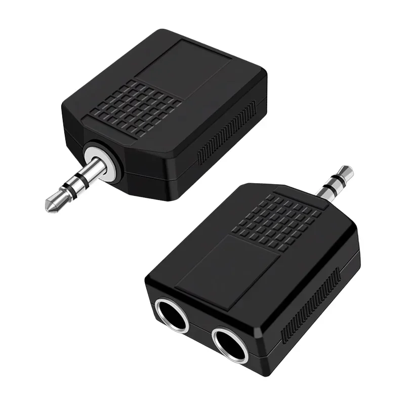 5/20PCS Y Splitter 2 in 1 One to Two Female Audio Adapterjack 3.5mm Male to 2x6.35mm Female Adapters Microphone Plug