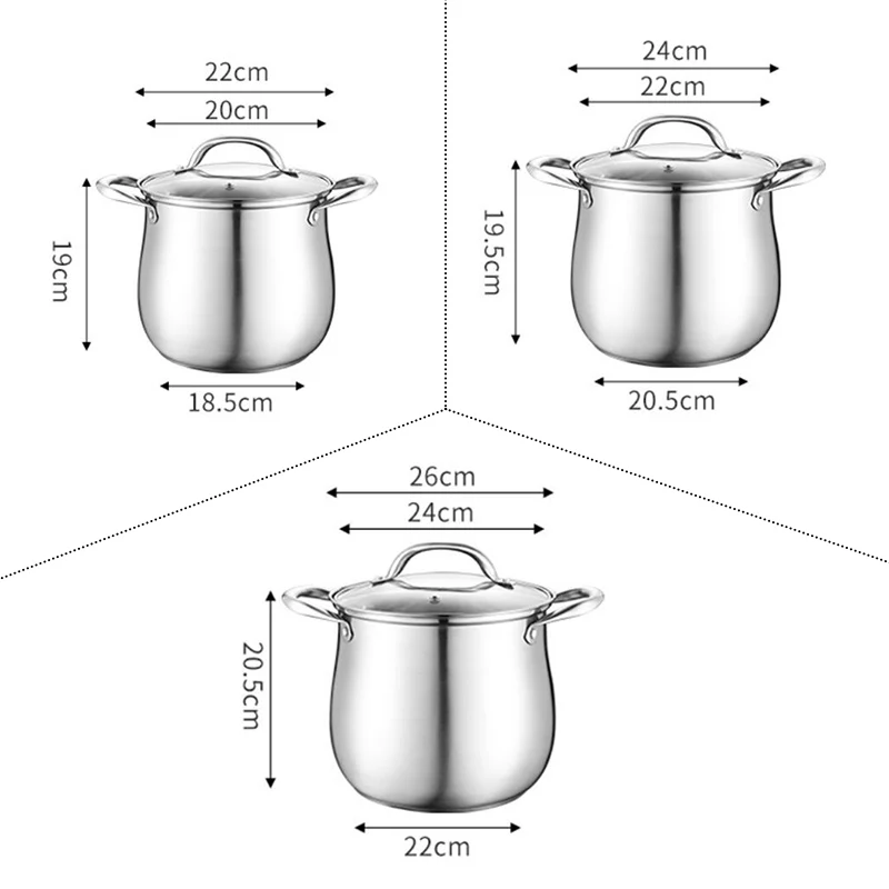 Imagem -06 - Panela de Sopa Extra Alta em 304 Espessado Vapor e Stewing Pot Cozinha Doméstica Super Large Capacidade Aço Inoxidável