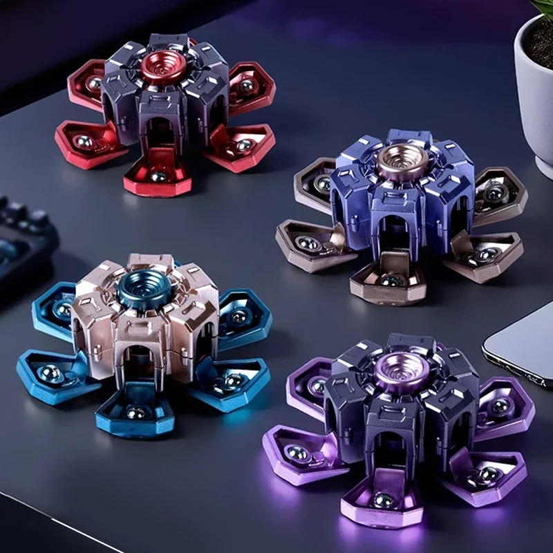 EDC Hand Spinner Stress Relief Spielzeug Kreative Rotierende Fingerspitze Gyroskop Spinner Zappeln Spielzeug Weihnachtsgeschenke für Jungen Erwachsene