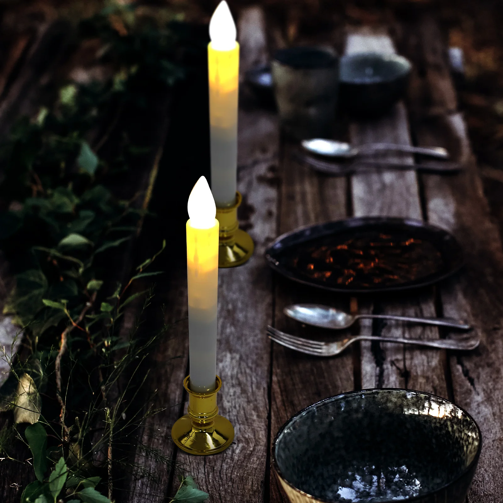 4pcs LED Simulation C les Light Multifunction C Lamp Warm White Beam Home Decoration Christmas Parties Tools Parts