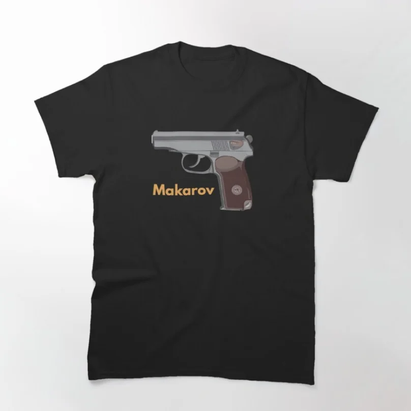 Classic Soviet Makarov Pistol T-Shirt New 100% Cotton O-Neck Summer Short Sleeve Casual Mens T-shirt Size S-3XL