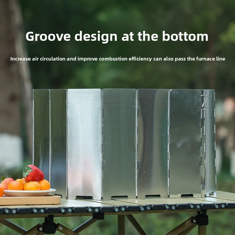 في الهواء الطلق سبائك الألومنيوم موقد الزجاج الأمامي المحمولة خفيفة الوزن قابلة للطي غير المؤكسد الزجاج الأمامي معدات التخييم #2