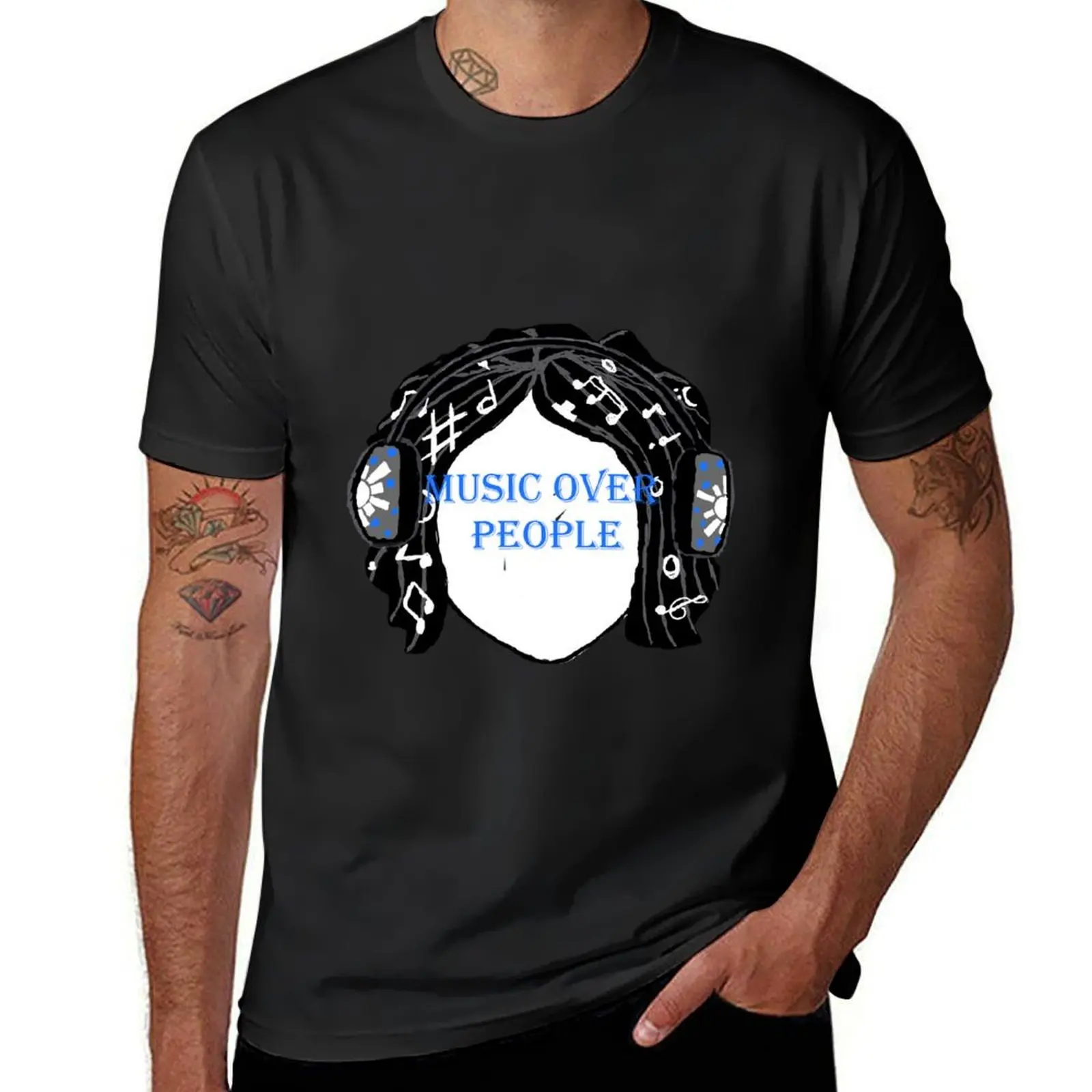 

Music Over People T-Shirt cute clothes aesthetic clothes hippie clothes summer Men's t-shirts