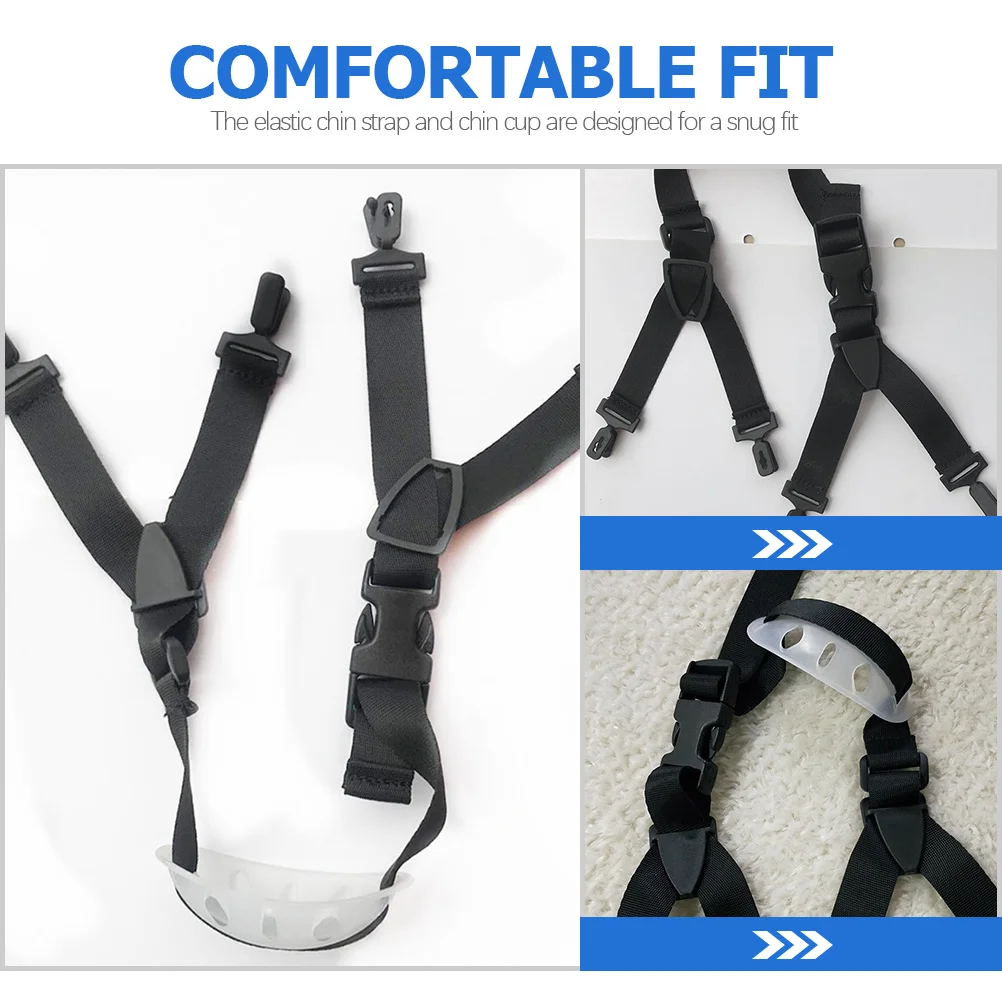 

Chin Strap Universal Hard Hat Black Elastic Adjustable Strap Replacement Chin Cup Durable Safety