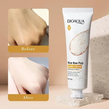 Rice Hand Cream Volumizing Rejuvenating Nourishing Moisturizing Refreshing Non-Greasy…
