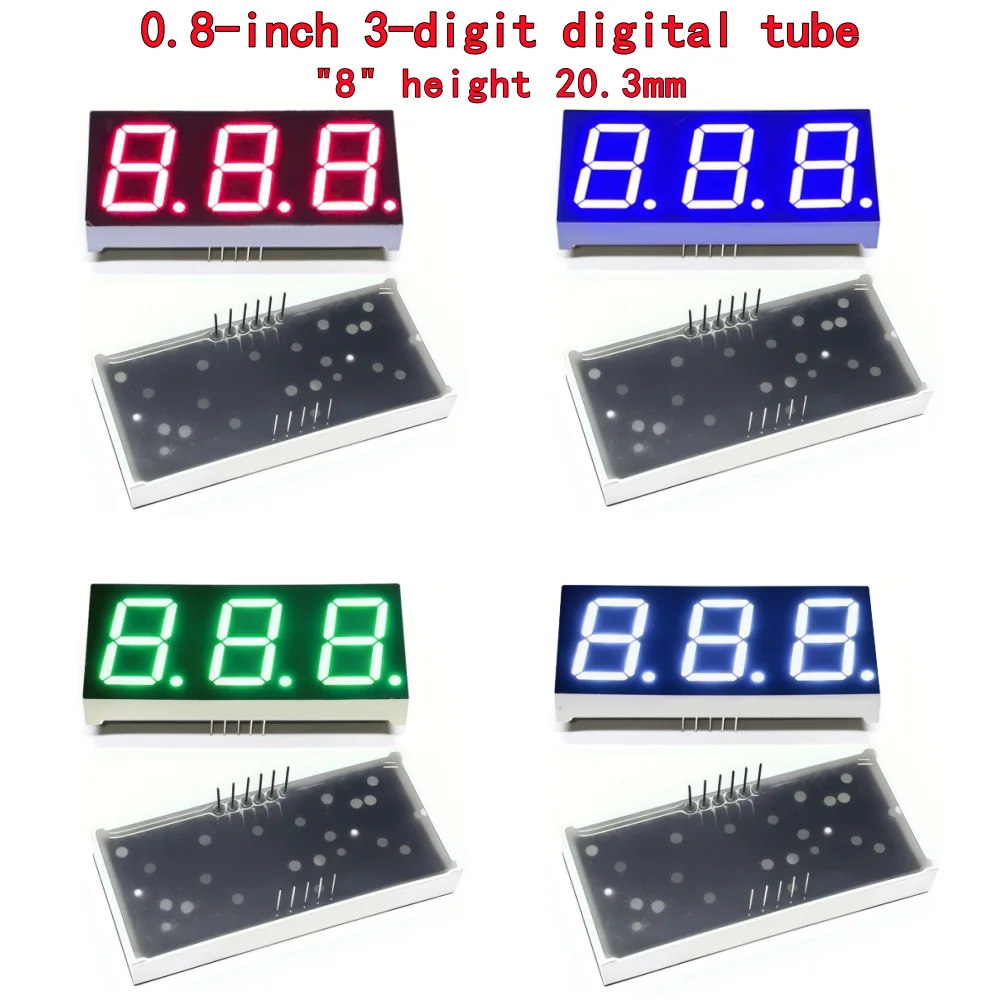 10PCS 0.8-inch 3-digit digital tube 59mmX27.5mm digital display screen 
