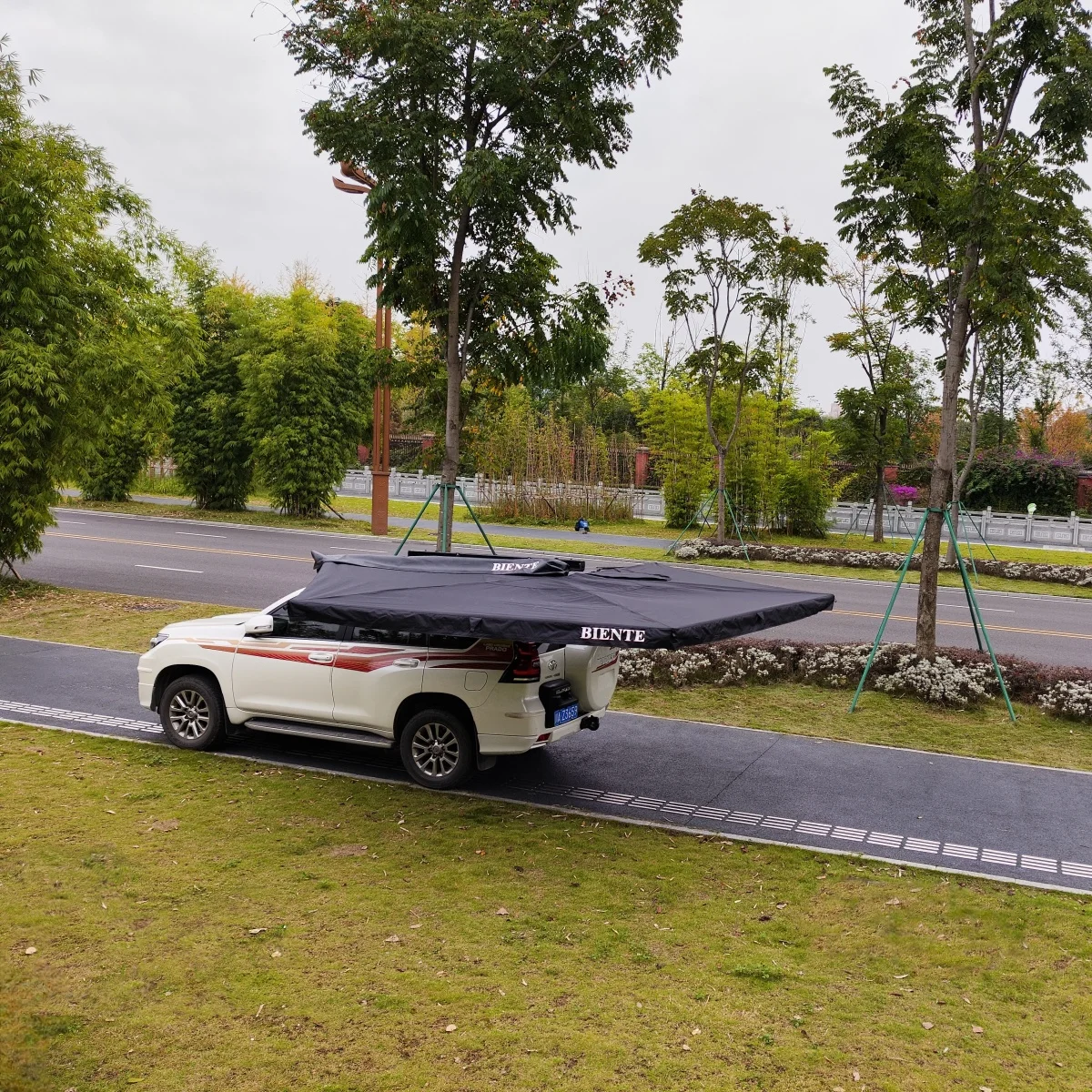 Auto Outdoor Camping Regendicht Tent 270 Foxwing Daktent 270 Graden Luifel met D Rits Zijluifel