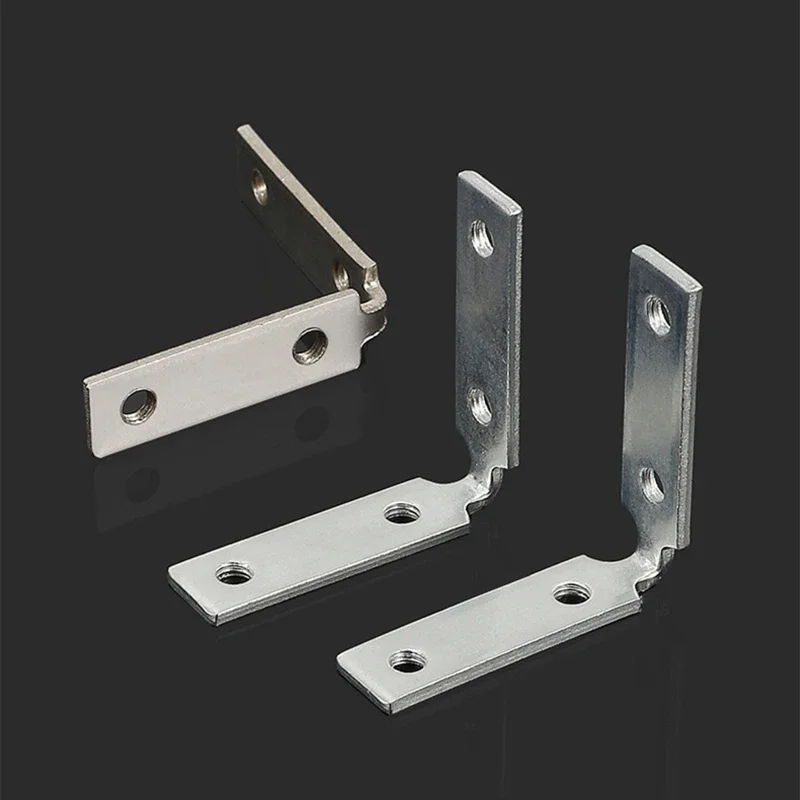 10Pcs Cabinet Handle Corner Code Fixing Corner Brackets L-shaped 90-degree Doors and Windows Iron Wardrobe Connectors