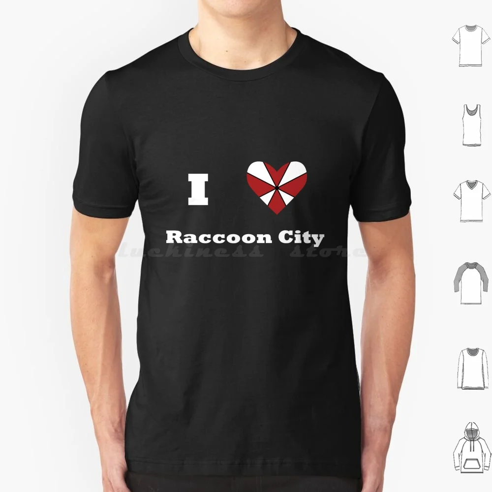 I Love Raccoon City T Shirt Cotton Men Women DIY Print Souvenir Obligatory Souvenirs Raccoon City Zombies